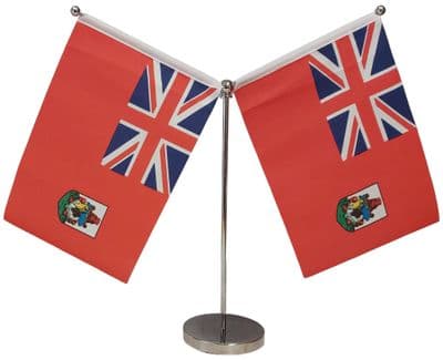 DELUXE Bermuda Double Chrome Table Flag