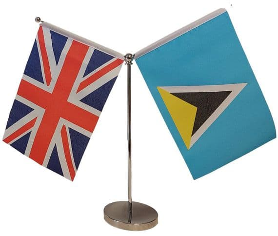 St Lucia Friendship Table Flag | Free UK Delivery | NWFlags