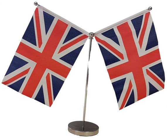 Union Jack Double Chrome Table Flag | Free UK Delivery | NWFlags