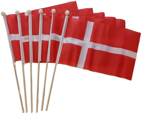 Denmark Pack of Hand Flags | Buy Denmark Pack of Hand Flags | NWFlags