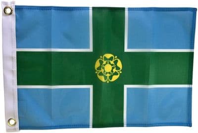 Derbyshire Flag 1.5ft x 1ft | Heavy Knitted Polyester