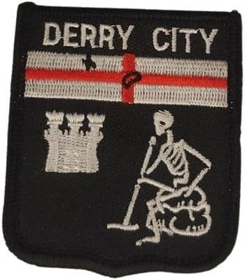 Derry City Shield Embroidered Sew on patch