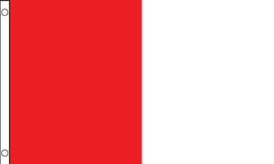 Derry Flag 5ft x 3ft - White and Red