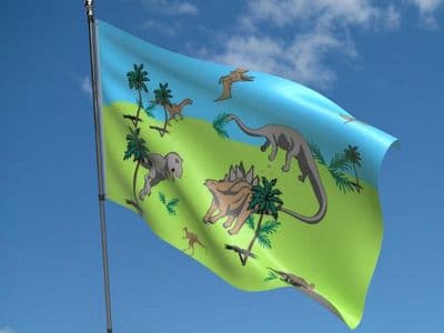Dinosaurs Flag 5ft x 3ft