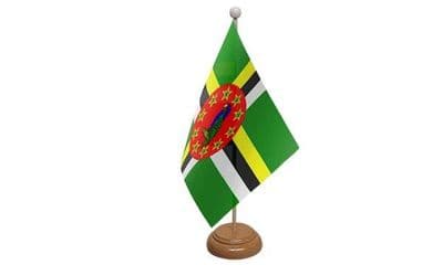 Dominica Wooden Table Flag