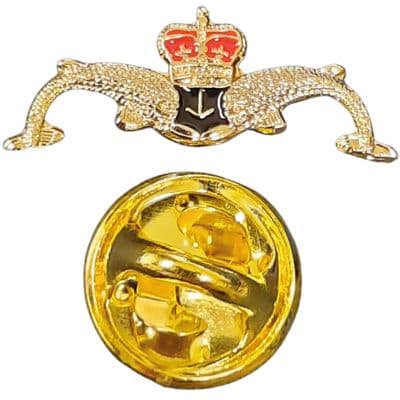 Double Dolphin Small Pin Badge