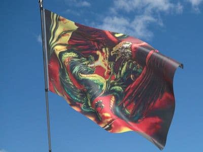 Dragon vs Eagle 5ft x 3ft Flag