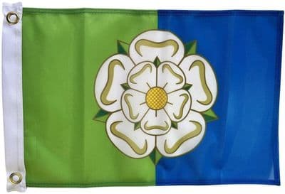 East Yorkshire Flag 1.5ft x 1ft - Knitted Heavy Polyester Small Flag with 2 Eyelets