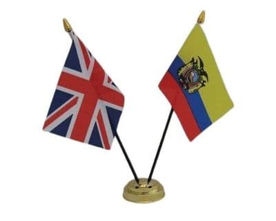 Ecuador with UK Friendship Table Flag