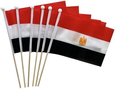 Egypt Hand Flag - 6 Pack