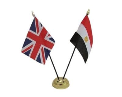 Egypt with UK Friendship Table Flag
