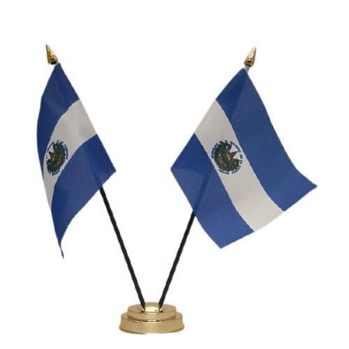 Drapeau De Table Europe AZ FLAG - 21x14 Cm - Hampe 25cm + Socle Noir - 100% Polyester