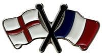 England & France Pin Badge | Buy Union Jack & France Pin Badge