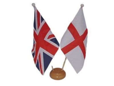England Friendship Table Flag - Wood