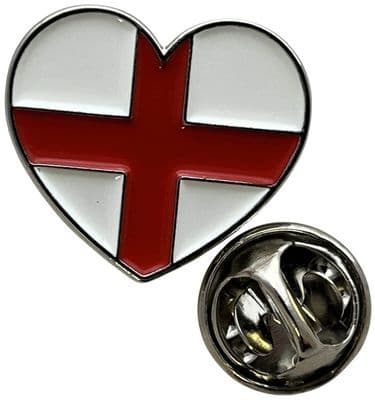 England Heart Pin Badge