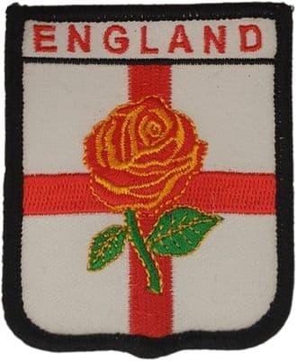 England Rose Shield Embroidered Sew on patch