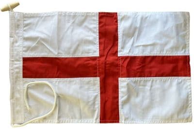 England Sewn Flag with Rope & Toggle - 18