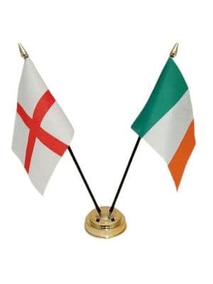 England with Ireland Friendship Table Flag