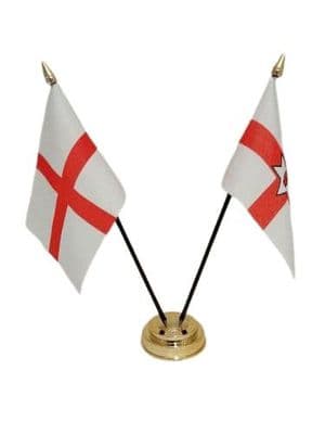 England with Northern Ireland Friendship Table Flag