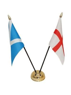 England with Scotland Friendship Table Flag