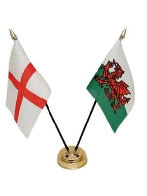 England with Wales Friendship Table Flag