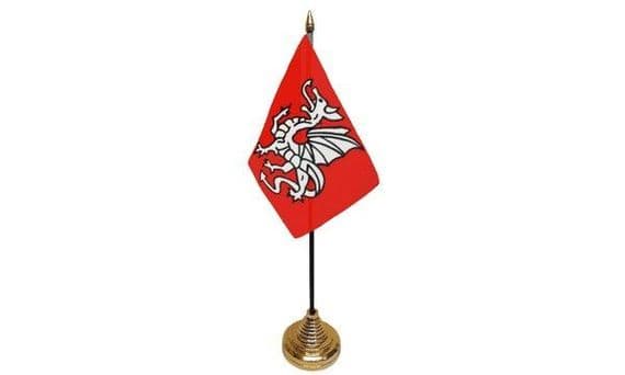 Buy English Pendragon Anglo Saxon Table Flag | NWFlags