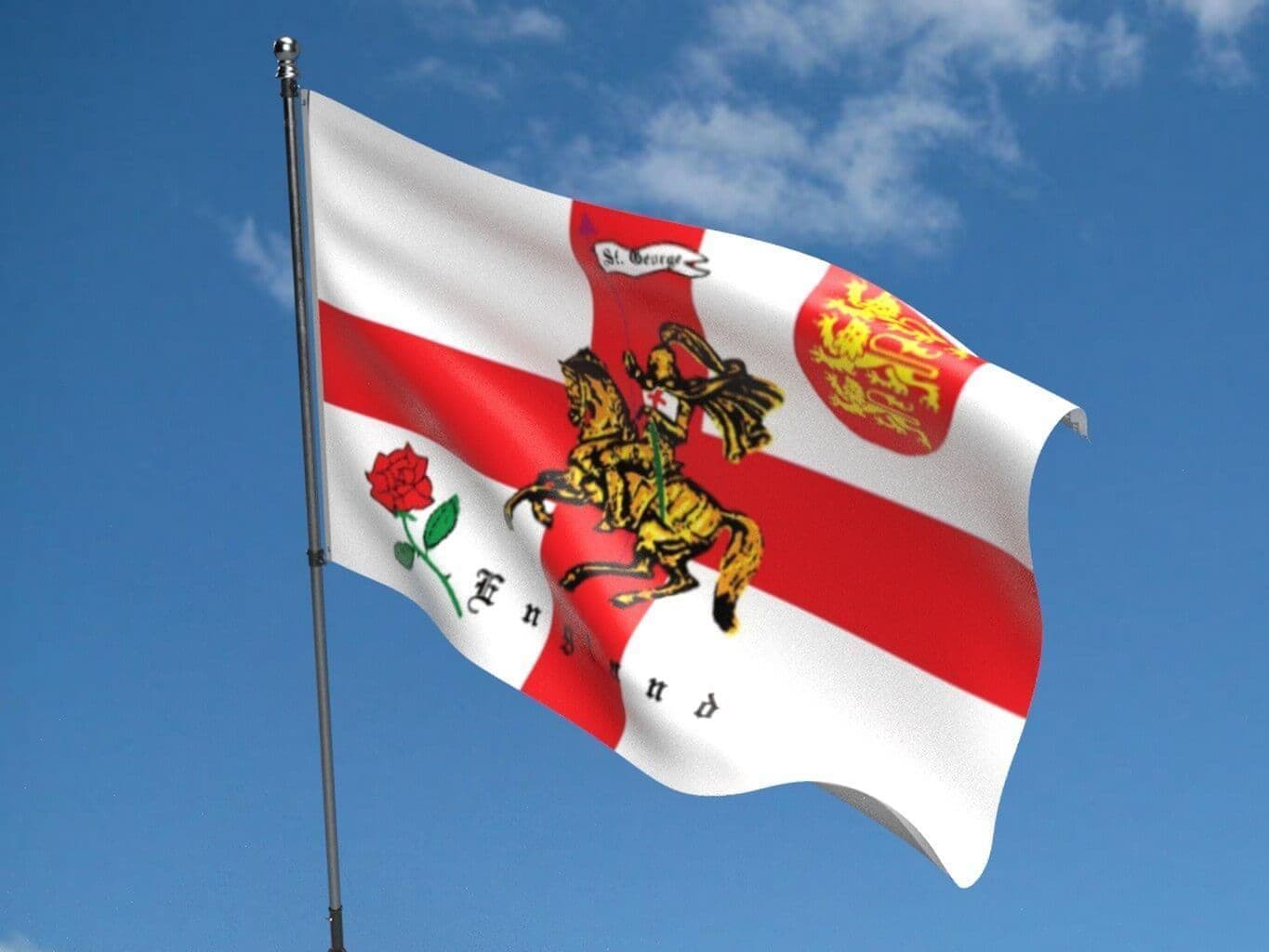 St. George Cross English Flag For Football/Rugby Fans - 5ft X 3ft - Foto 3