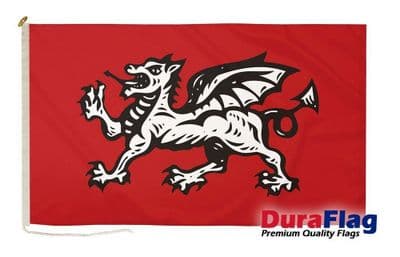 English Wessex Dragon B Premium Quality DuraFlag Rope & Toggle - 5ft x 3ft