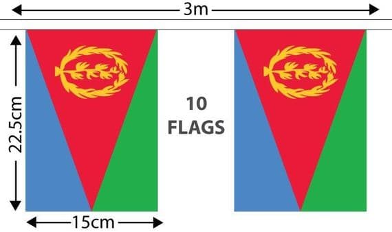 Eritrea Bunting Small | Buy Eritrea Small Bunting | NWFlags