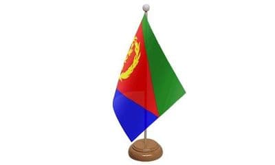 Eritrea Wooden Table Flag