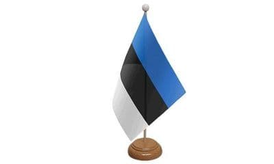 Estonia Wooden Table Flag