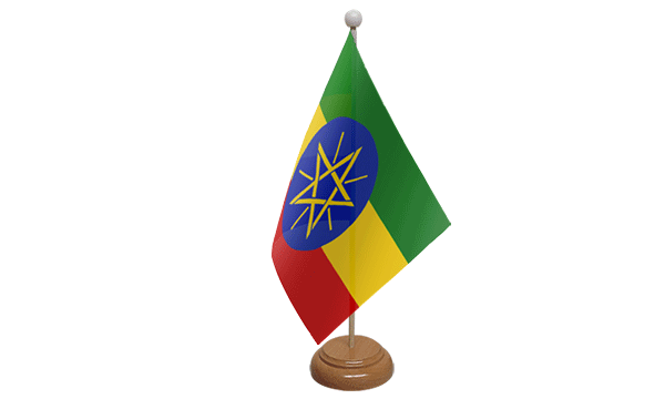 Ethiopia Wooden Table Flag