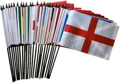 Euro 2024 - All 24 Competing Nations - Hand Flags