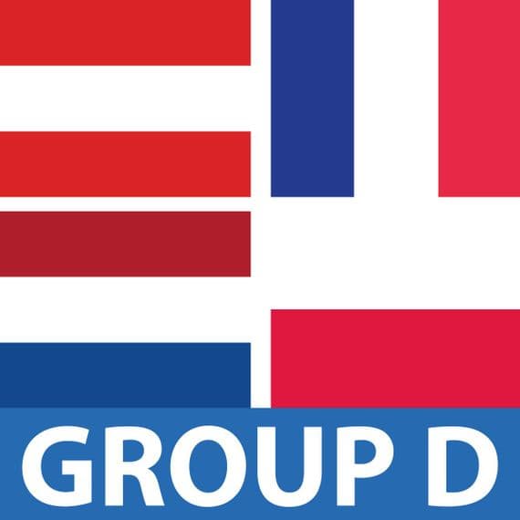 Euro 2024 - Group D Teams | Free UK Delivery | NWFlags