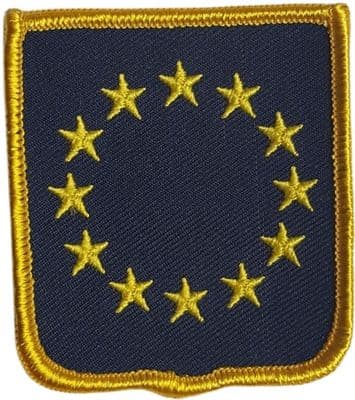 European Union Shield Embroidered Sew on patch
