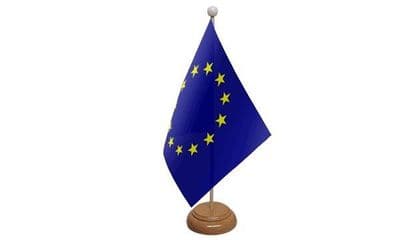 European Union Table Flag - Wood