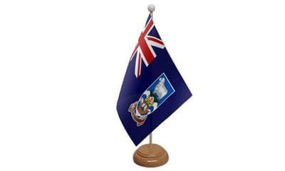 Falkland Islands Wooden Table Flag