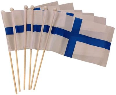 Finland Hand Flag - 6 Pack