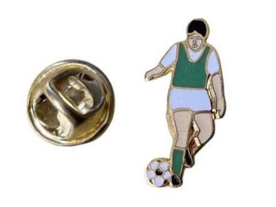 Footballer Green Pin Badge