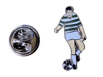 Footballer Green Stripe Pin Badge