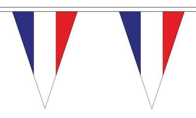 France Bunting Triangle 20m - 54 Flags