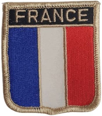 France Shield Embroidered Sew on patch