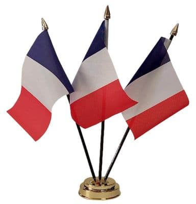 France Triple Table Flag