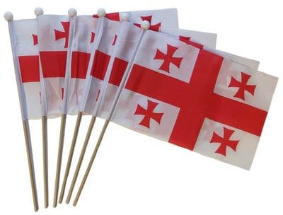 Georgia Hand Flag - 6 Pack