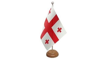 Georgia Table Flag - Wood