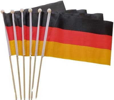 Germany Hand Flag - 6 Pack