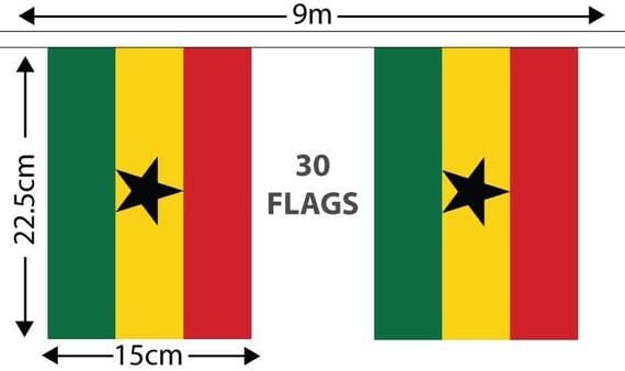 Ghana 9m Bunting | Buy Ghana Bunting | North West Flags