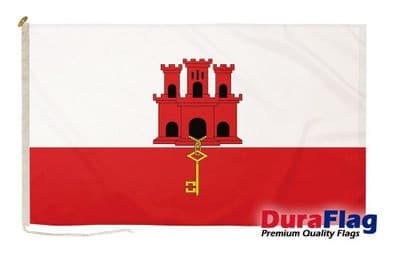 Gibraltar Flag - 3ft x 2ft | Premium Quality DuraFlag Rope & Toggle