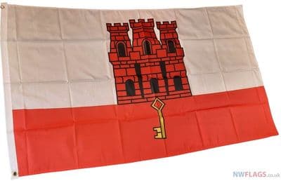 Gibraltar Flag - 5ft x 3ft | Standard Polyester