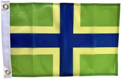 Gloucestershire Flag 1.5ft x 1ft - Knitted Heavy Polyester Small Flag with 2 Eyelets